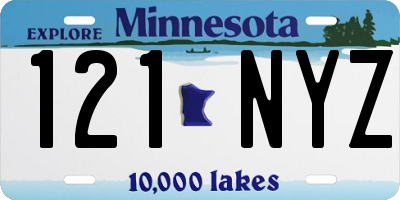 MN license plate 121NYZ