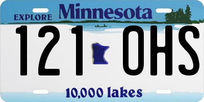 MN license plate 121OHS