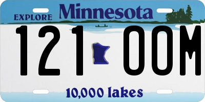MN license plate 121OOM