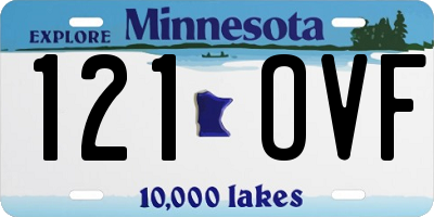 MN license plate 121OVF