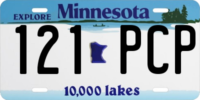 MN license plate 121PCP
