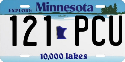 MN license plate 121PCU