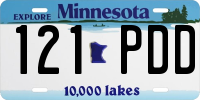 MN license plate 121PDD