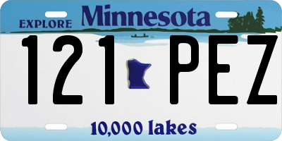 MN license plate 121PEZ