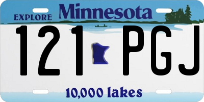 MN license plate 121PGJ