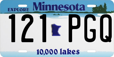 MN license plate 121PGQ