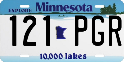 MN license plate 121PGR