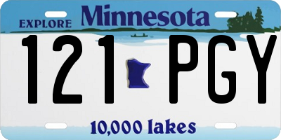 MN license plate 121PGY