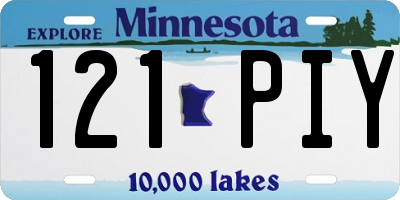 MN license plate 121PIY