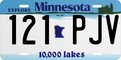 MN license plate 121PJV