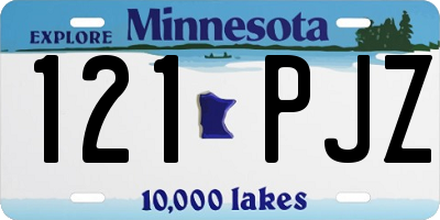 MN license plate 121PJZ