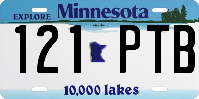 MN license plate 121PTB