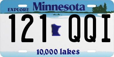 MN license plate 121QQI