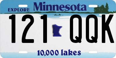 MN license plate 121QQK
