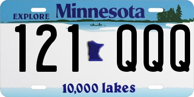 MN license plate 121QQQ