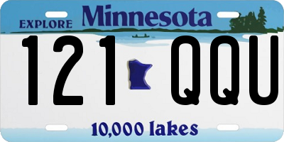 MN license plate 121QQU