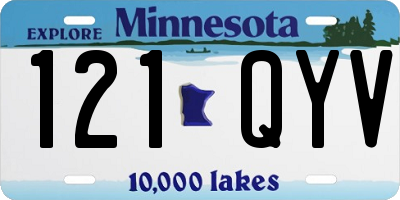 MN license plate 121QYV
