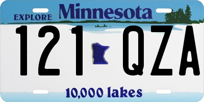 MN license plate 121QZA