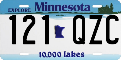 MN license plate 121QZC