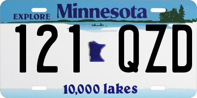 MN license plate 121QZD
