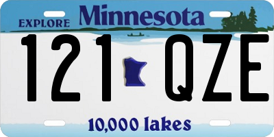 MN license plate 121QZE