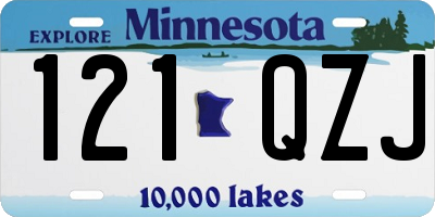 MN license plate 121QZJ