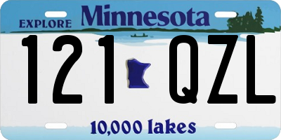 MN license plate 121QZL
