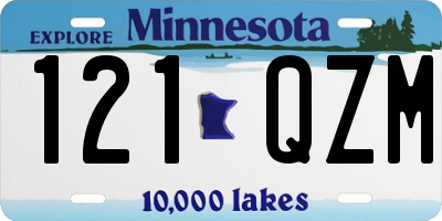 MN license plate 121QZM
