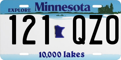 MN license plate 121QZO