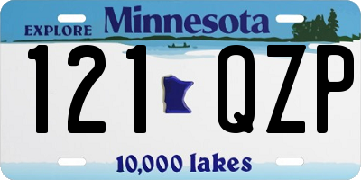 MN license plate 121QZP