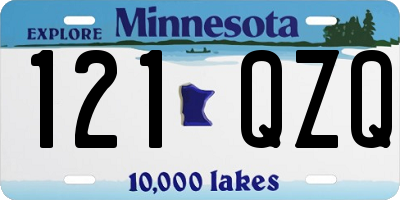 MN license plate 121QZQ