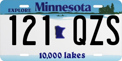 MN license plate 121QZS