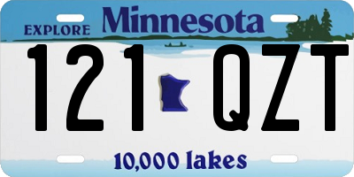 MN license plate 121QZT