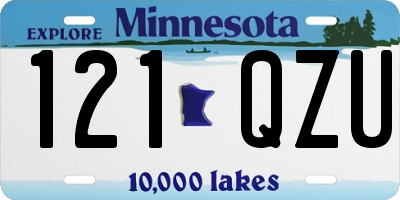 MN license plate 121QZU