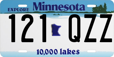 MN license plate 121QZZ