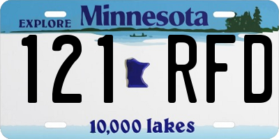 MN license plate 121RFD