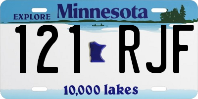 MN license plate 121RJF