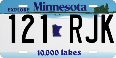 MN license plate 121RJK