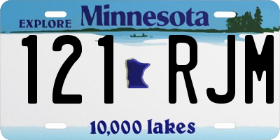 MN license plate 121RJM