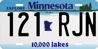MN license plate 121RJN
