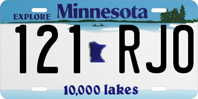 MN license plate 121RJO