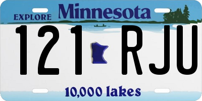 MN license plate 121RJU