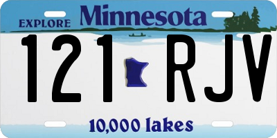 MN license plate 121RJV