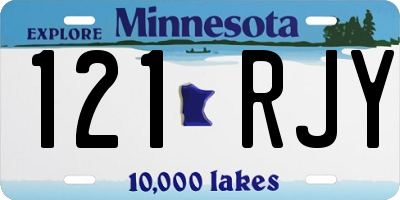 MN license plate 121RJY
