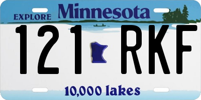 MN license plate 121RKF