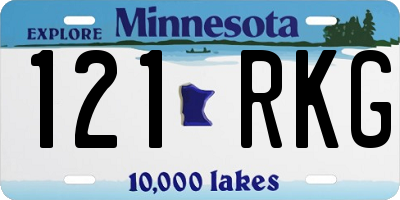 MN license plate 121RKG