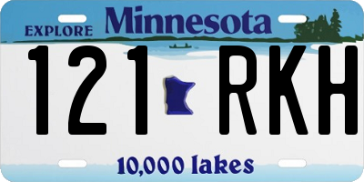 MN license plate 121RKH