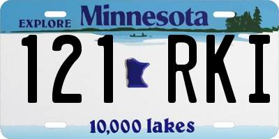 MN license plate 121RKI