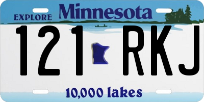 MN license plate 121RKJ