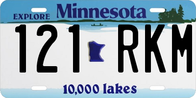 MN license plate 121RKM